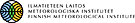 Ilmatieteen laitoksen logo kolmella kielella 135px